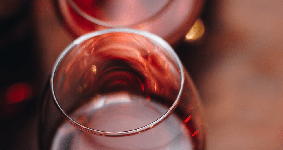 glass full of red wine